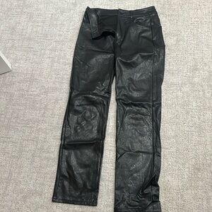Paige mid rise bootleg coated skinny jean / pants- black